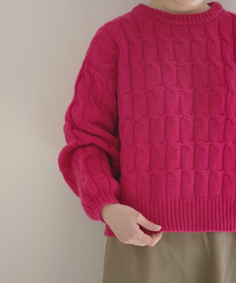 i c h i  250756 Cable Knit Pullover / 3 COLORS