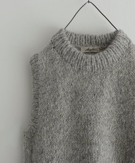 ichiAntiquités 1000387 PERU Hand Knit Wool SURI Alpaca Vest / 2 COLORS