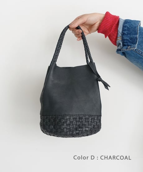 KYUCA  KY0351  Leather Medium Basket / ３COLORS