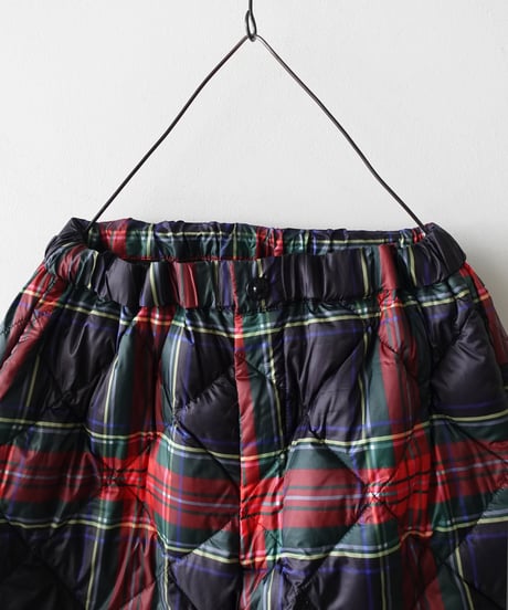 【 LIMITED COLLAB 】ichiAntiquités×TAION 1100366 Down Pants / BLACK TARTAN