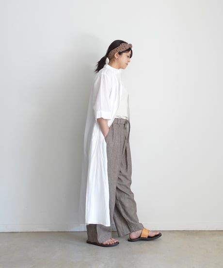 i c h i 251041 Linen Cotton Herringbone Relax Pants / 2 COLORS