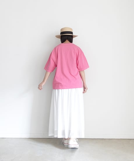 i c h i  251057  "MERCI!" Pigment Over T Shirt / 2 COLORS