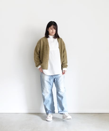 i c h i 250607 Pin Tuck Cotton Shirt / 3 COLORS