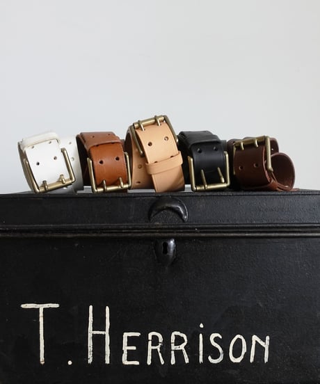 【 ONLINE LIMITED 】ichiAntiquités 500000 Leather Belt / E : NATURAL
