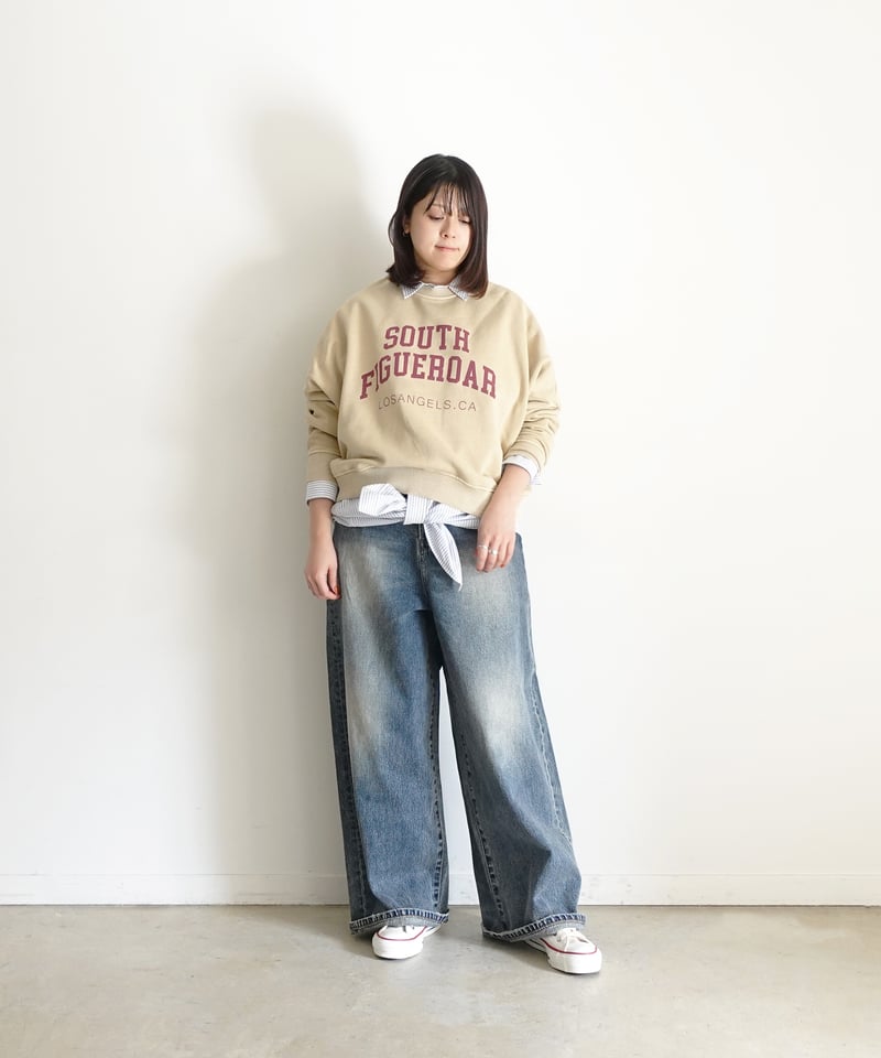 i c h i 230430 DENIM Wide Pants / A : LIGHT・2