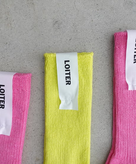 LOITER L047 Linen Color Rib Socks / 2 COLORS