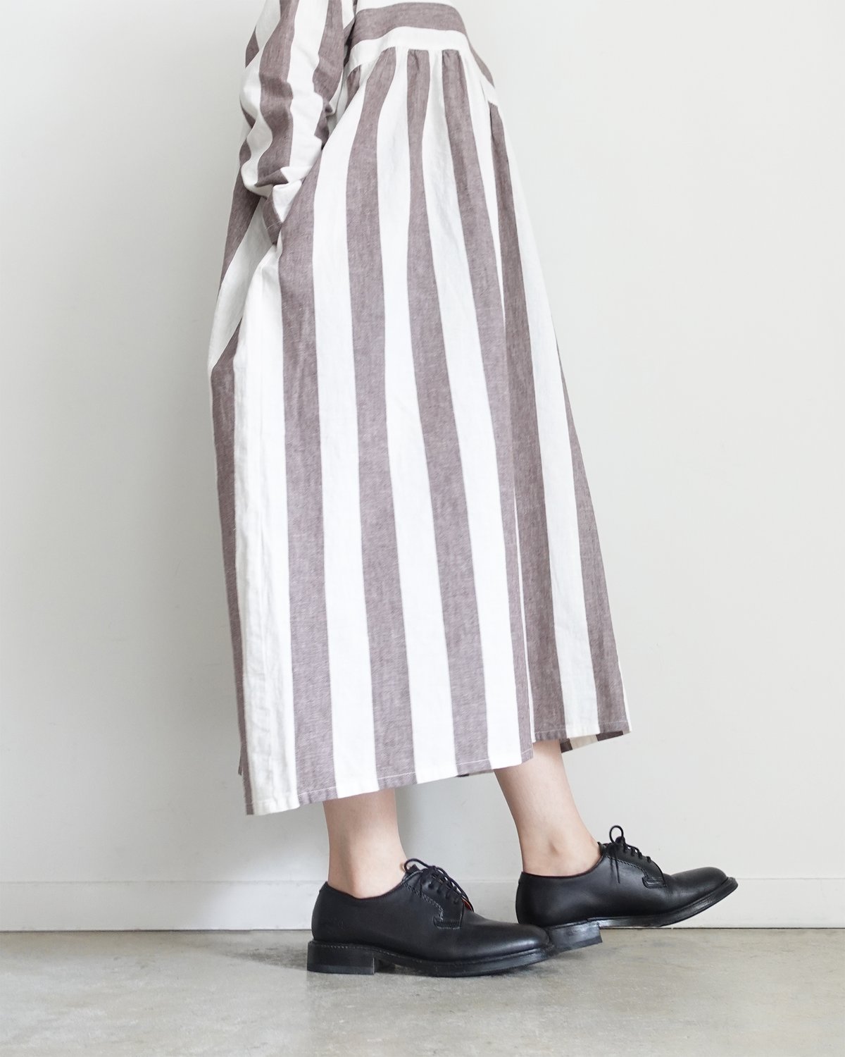 i c h i 251035 Cotton Linen Border Dress / 2 CO...