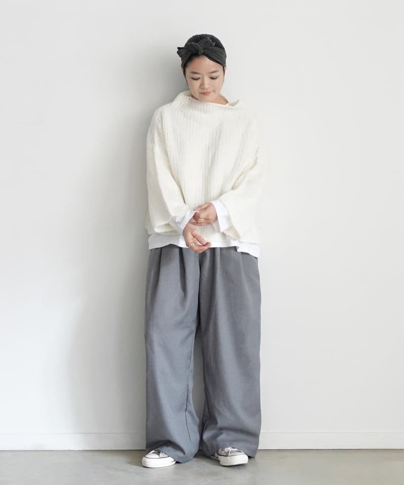 i c h i 240653 Loose Neck Knit Pullover / 3 CO