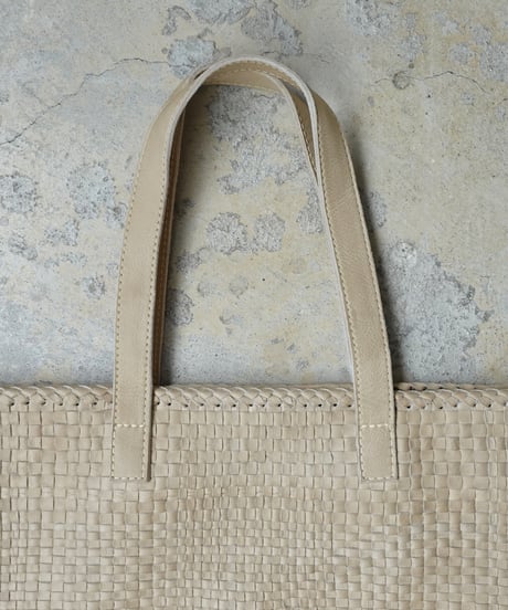 KYUCA KY0336 Soft Leather Mesh  Big Tote  / 2 COLORS