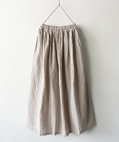 ichiAntiquités 1101110 Linen Cotton Gingham Check Skirt / 3 COLORS