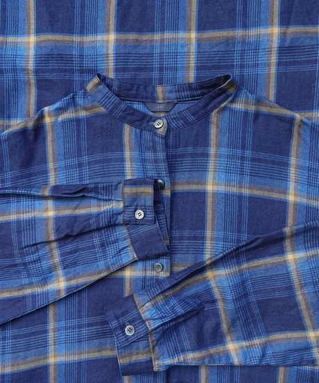 i c h i  250706  INDIGO Organic Cotton Check Dress / 2 COLORS