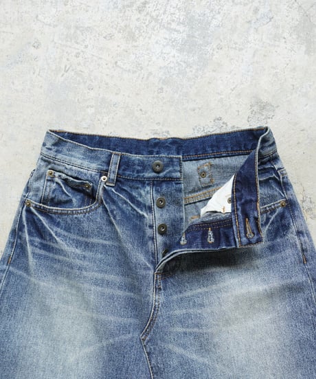 i c h i  241230 Denim Sarrouel Pants / A : LIGHT・2 SIZE