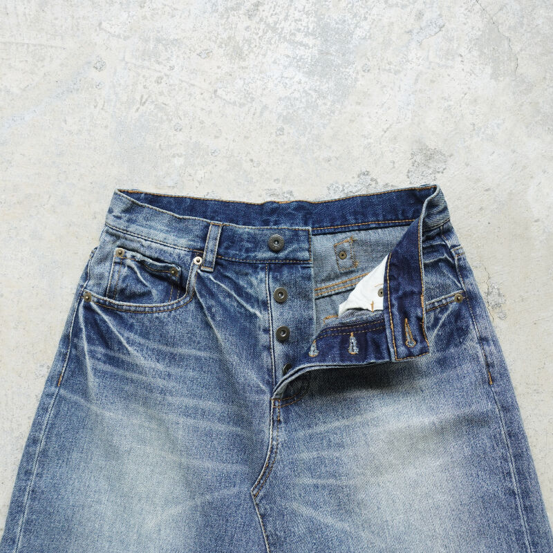 i c h i 241230 Denim Sarrouel Pants / A : LIGH
