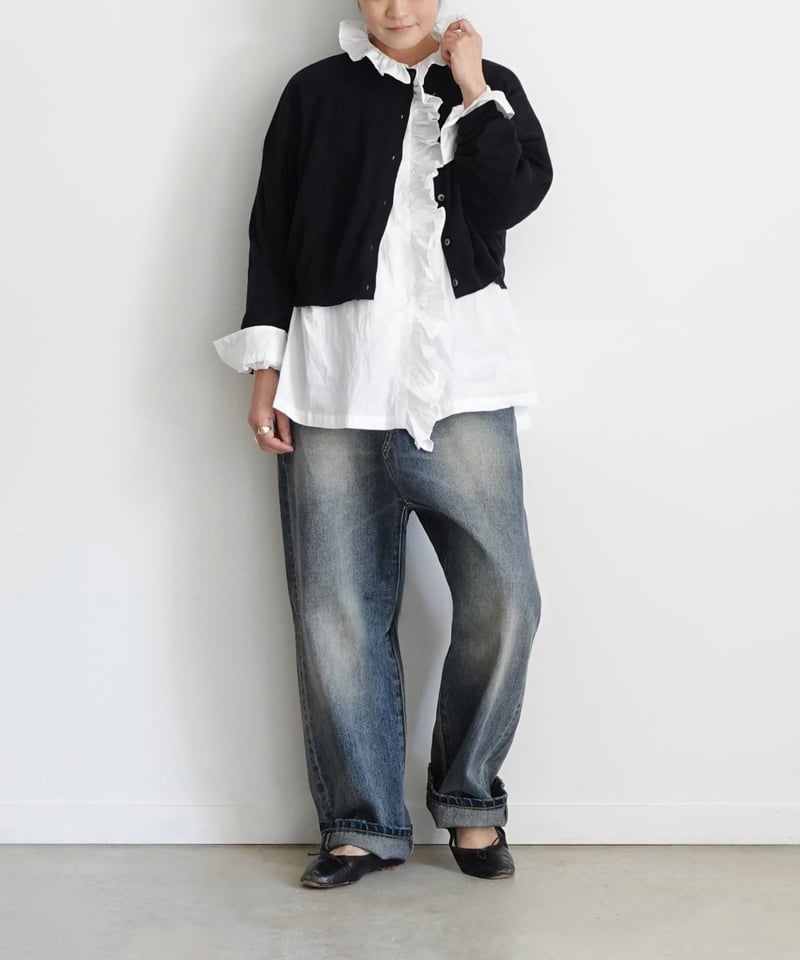 i c h i 241230 Denim Sarrouel Pants / A : LIGH