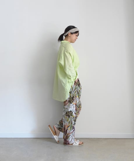 i c h i 251209 Relax Linen Shirt / 5 COLORS : ORANGE・GREEN