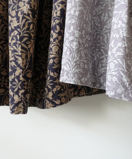 i c h i  250712  Corduroy Flower Skirt / 2 COLORS