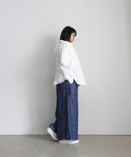 i c h i  251038 Ripstop Cotton Shirt Jacket / A : WHITE
