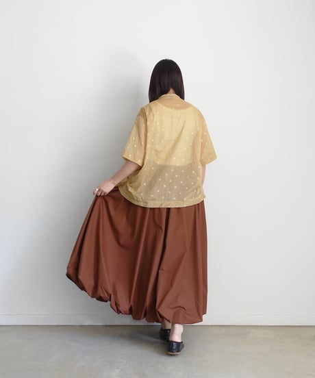 i c h i  250424  Cotton Balloon Skirt / 2 COLORS