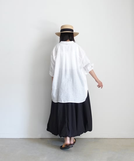 i c h i  250424  Cotton Balloon Skirt / 2 COLORS
