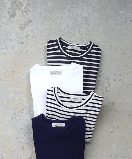 ichiAntiquités 1100643 Cotton Border Pullover / 2 COLORS