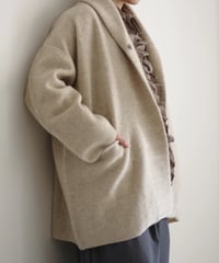 【 LIMITED COLLAB 】"i c h i × TAION" 250471 Knit Cardigan + Leopard Inner Down Vest  / 2 COLORS