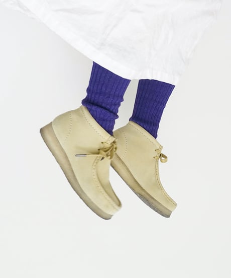 LOITER L019 Linen Color Rib Socks / 3 COLORS : SMOKE PINK・ORANGE・PURPLE