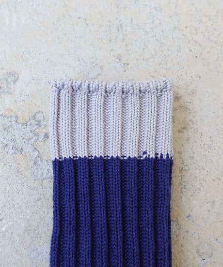 LOITER  L043  Organic Cotton Two Tone Socks / 6 COLORS