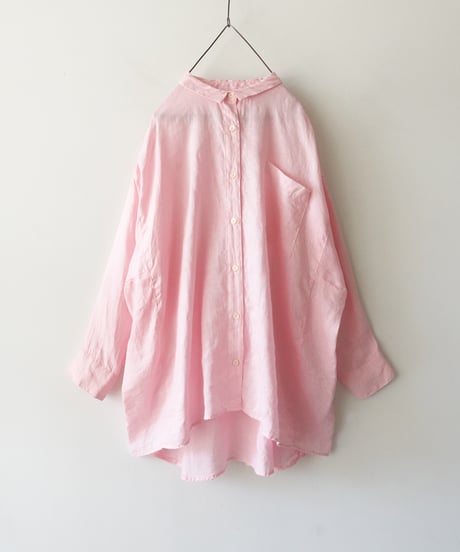 i c h i 251209 Relax Linen Shirt / 5 COLORS : WHITE・YELLOW・PINK