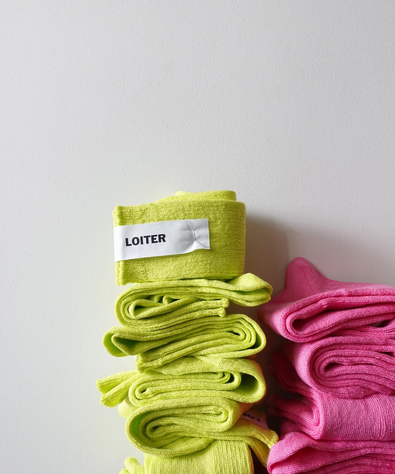 LOITER L047 Linen Color Rib Socks / 2 COLORS |