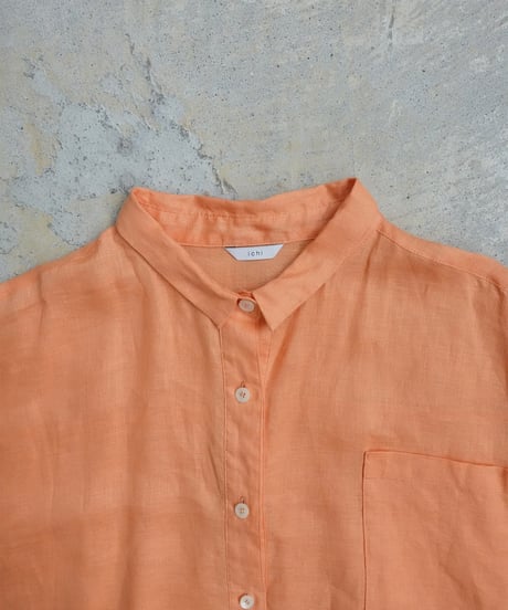 i c h i 251209 Relax Linen Shirt / 5 COLORS : ORANGE・GREEN