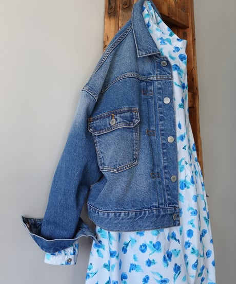i c h i  241024 DENIM Jacket / A : VINTAGE WASH