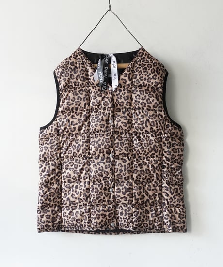 【 LIMITED COLLAB 】"i c h i × TAION" 250471 Knit Cardigan + Leopard Inner Down Vest  / 2 COLORS