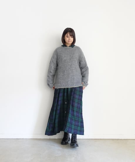 ゴールデンウィーク限定お値下げ美品ichiチェックコート 先染めチェックステンカラーコート