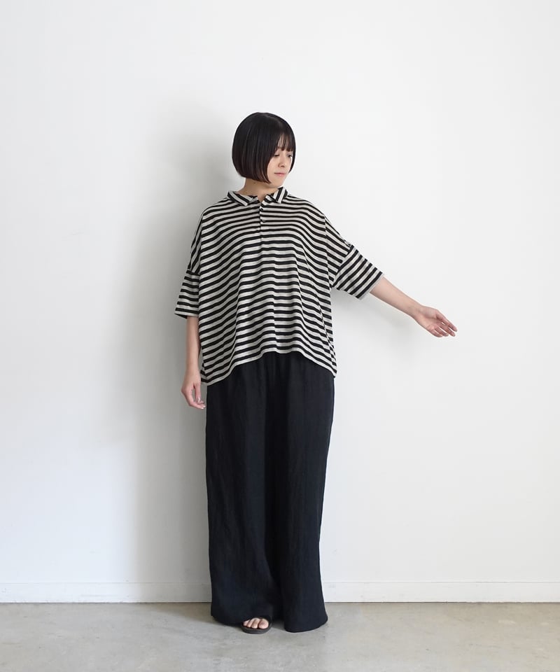BARK バーク◆Made in Italy◆48◆リネン ニット 半袖 ポロ BARK バーク◇Made in Italy◇48◇リネン ニット 半袖 ポロ