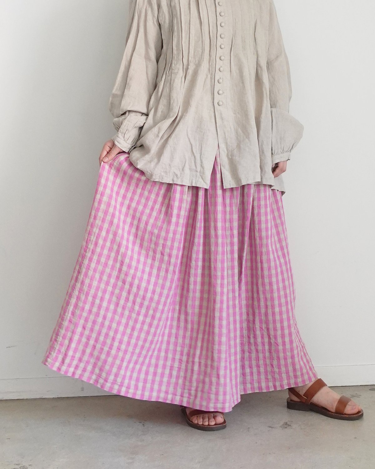 ichiAntiquités 1000907 Linen Cotton Gingham Che