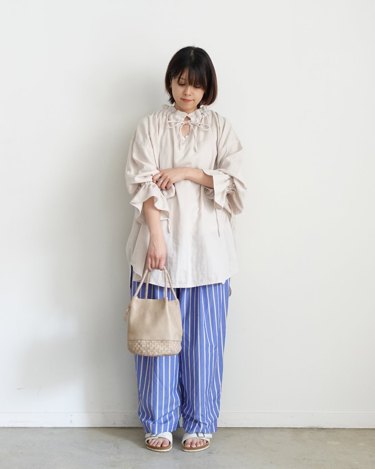 i c h i 241040 Organic Cotton Over Blouse / 2