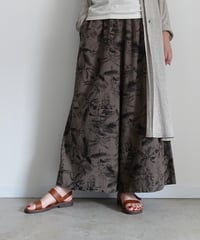 ichiAntiquités 1101125 Rayon Linen Botanical Print Relax Pants / 2 COLORS