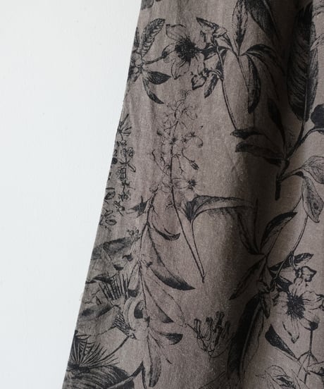 ichiAntiquités 1101125 Rayon Linen Botanical Print Relax Pants / 2 COLORS