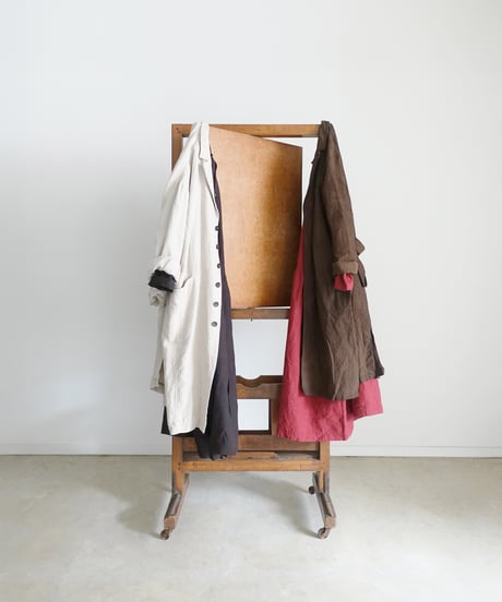 ichiAntiquités 1100302 Color Linen Shirt Dress / 2 COLORS