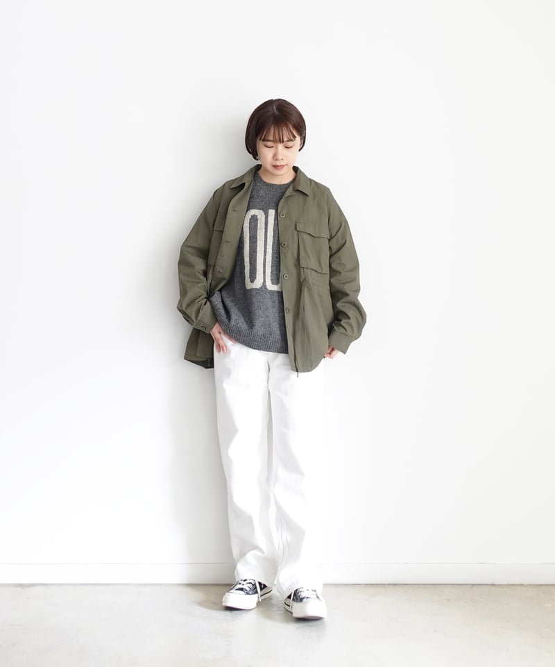 i c h i 250415 Cotton Nylon Shirt Blouson / B