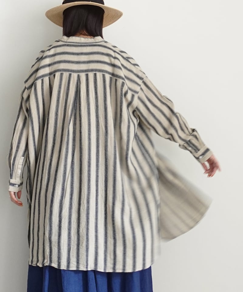 ichi Antiquités 1000913 Linen Cotton Stripe Lon