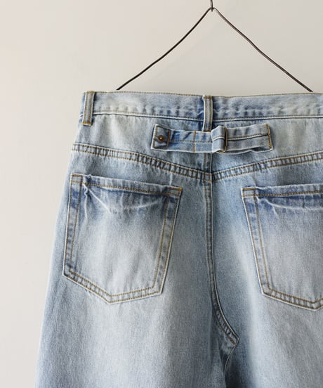 i c h i  241230 Denim Sarrouel Pants / C : SAXE BLUE・2 SIZE