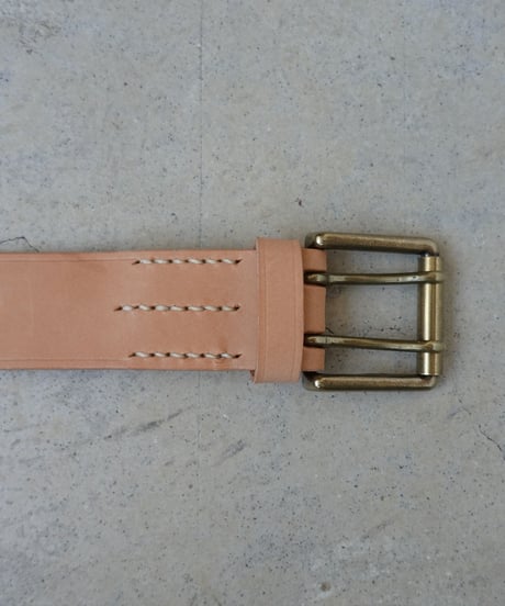 【 ONLINE LIMITED 】ichiAntiquités 500000 Leather Belt / E : NATURAL