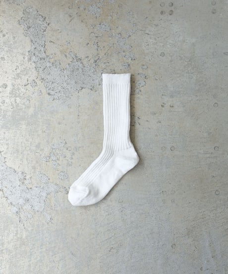 LOITER L019 Linen Color Rib Socks / 3 COLORS : WHITE・YELLOW・RED
