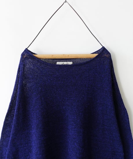 ichiAntiquités 1100960 Cotton Linen Wholegarment Knit Pullover / 3 COLORS