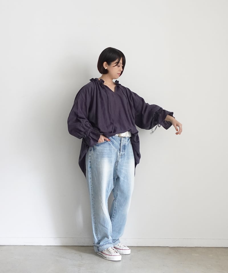 i c h i 241040 Organic Cotton Over Blouse / 2