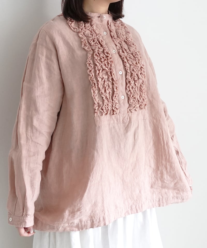 ichiAntiquités 1100929 Linen Frill Blouse / 3