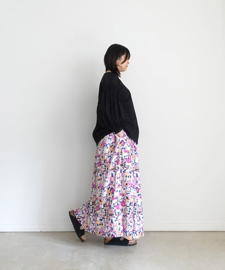 i c h i 251012 Painted Pattern Skirt / 2 COLORS