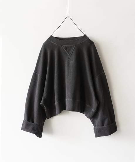 i c h i  240450  Pigment Wash Short Sweatshirt / 2 COLORS