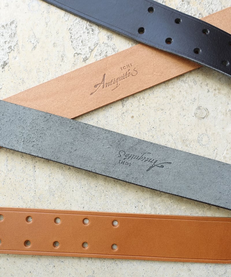 ichiAntiquités 500000 Leather Belt / A : BROWN